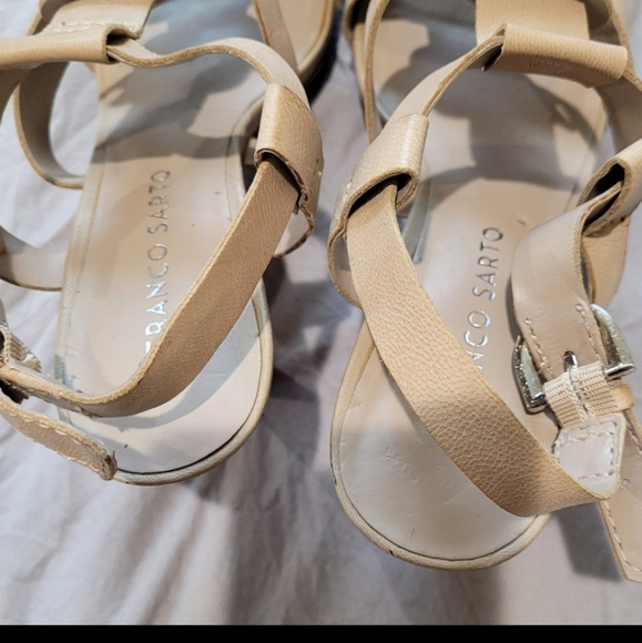 FRANCO SARTO MOPED tan Leather Sandal womens 7.5. - Picture 6 of 12